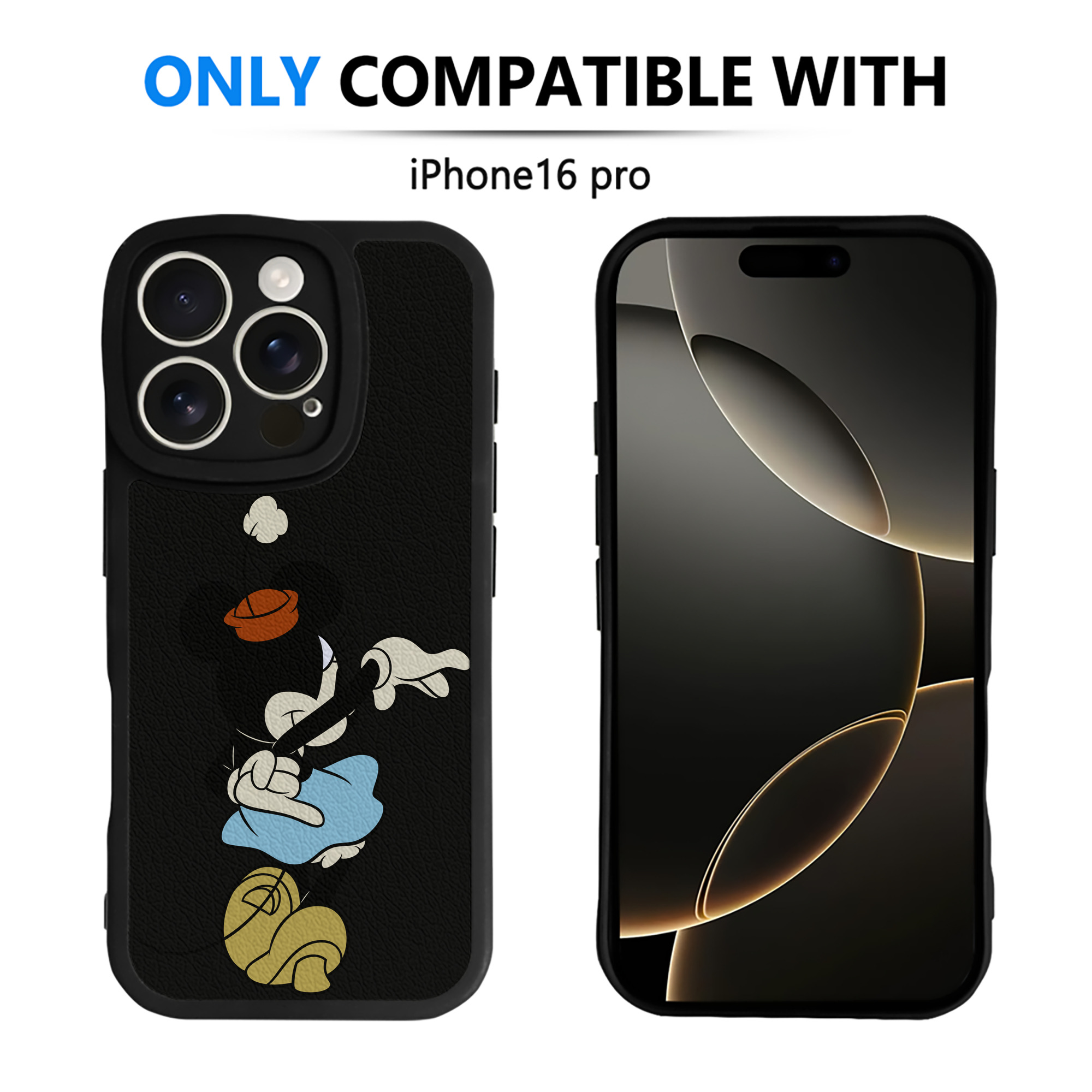 （画像用） ミッキーマウス Mickey Mouse 【iPhone 16シリーズ対応】シリコンスマホケース（レザー調） 材質：シリコン